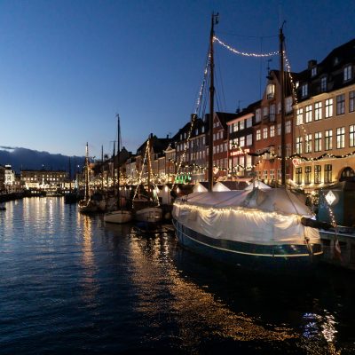 Copenhagen Christmas in Nyhavn - evening